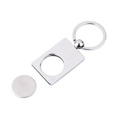 China Metal Custom Metal Shopping Cart Coin Holder Keychain Keyring Token Trolley Coin Key Chain for sale