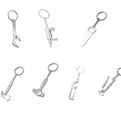 China Metal Hot Sale Hardware Tool Keychains For Men Multitool  Keyring Spanner Hammer Wrench Screwdriver Key Chains for sale