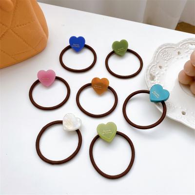 China Hair Claw Clips Hot Selling Simple Heart Shaped Acetate Resilience Top Thin Headband Hair Ties For Women for sale