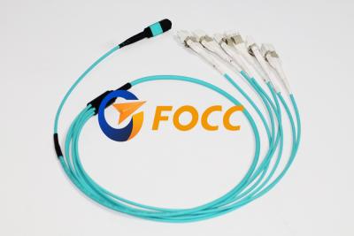 China 50/125μm OM3 Faser MTP Faser MTP des Fanout-Kabel-1x12 bis 12 LC zu verkaufen