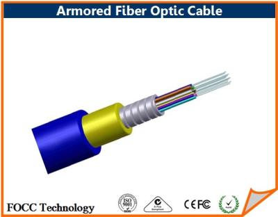 Chine Câble optique blindé de fibre multimode d'enterrement direct avec le connecteur terminé à vendre