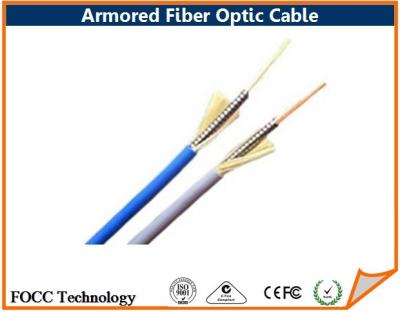 China Round Tight - Buffered Armored Fiber Optic Cable For Optical Device / Equipment for sale