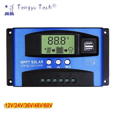 China 12V 24V 36V 48V 60V 30A 40A 50A 60A 100A Solar Light Solar Controller MPPT Charge Charger Solar Controller for sale