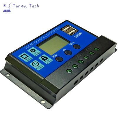 China Solar charger controller PWM charge controller Constant voltage charging discharging solar controller12V 24V 36V 48V 60V1 0A 20A 30A 40A 50A 60A for sale