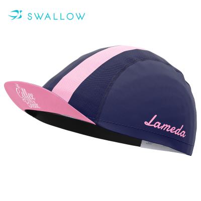 China breathable & SWALLOW Waterproof Black Sublimation Printing Sweat Breathable Custom Cycling Wicking Hat for sale