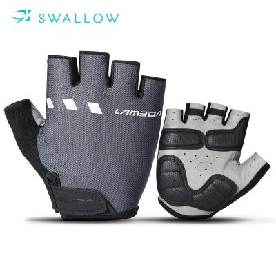 China SWALLOW Label Half Finger Summer Unisex Spring Reflective Sports Cycling Bicycle Gloves for sale