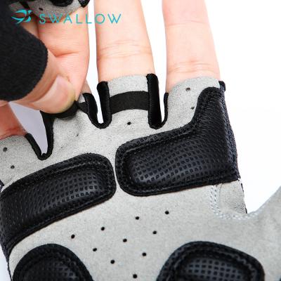 China SWALLOW Label Half Finger Summer Unisex Spring Reflective Sports Cycling Bicycle Gloves for sale