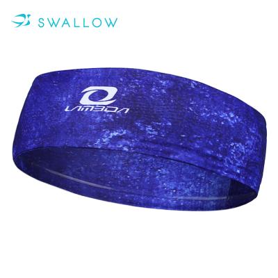 China Sporty SWALLOW Logo Breathable Lightweight Knitted Headband Custom Easy To Cut Sports Headbands for sale