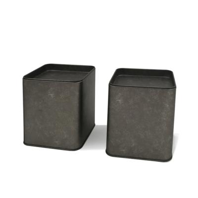 China Gift & Craft Customized Gift Tin Box , Black Square Tin Box for sale