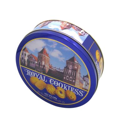 China Cookie Packaging Tin Can The Best Seller Round Cookie Packaging Tin Can With Custom Logo And Printing for sale