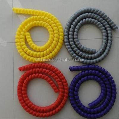 China Plastic Dense hydraulic spiral hose wrap extrusion line for wire cable protection for sale