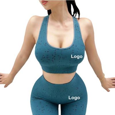 China 2021 High Waisted Brand New Sustainable Gym Fitness Gym 2-Piece Women's Sports Bra Women's Yoga Set for sale