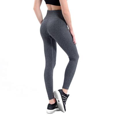 China Breathable Women's Thick Waisted Yoga Pants High Top For Winter, Seamless Butt Lifter Workout Ribbed Legging for sale