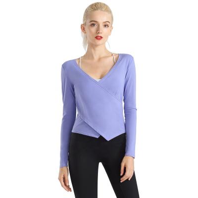 China Low Moq Breathable Active Wear Long Sleeve Soft Yoga Gym Shirt for sale