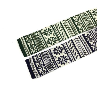 China 100% Handmade Men's Ties Knit Winter Christmas Fashion Flat Bow Thin Skinny Snowflake Custom Embroidered Shengzhou Pure Wool Knitted Tie for sale