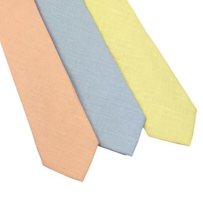 China 100% Wholesale Fashion Classic Men's Private Label Canvas Ties Slim Skinny Thin Casual Male Solid Color Handmade Ties for sale