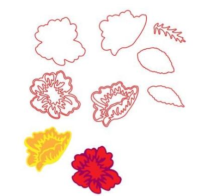 China China Various Styles Of Flower Shapes Die Cut Printing Metal Cutting Dies For Card Making for sale