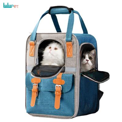 China 2022 Cat Backpack Luxury Pet Carrier Durable Oxford Cloth Dog Breathable Travel Pet Carrier for sale