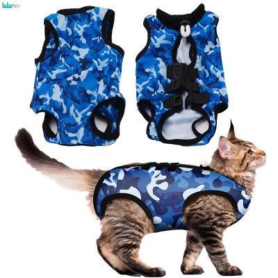 China Comfortable Viable Cat Recovery Suit Adjustable Neck S M L Three Sizes Cats Surgery Dress Clothes for sale