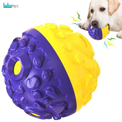 China New Design Sustainable Dog Chew Toys Ball Puppy Teeth Cleaning Dog Squeaky Balls Eco-friendly Material for sale