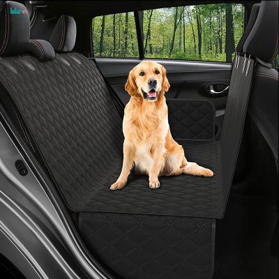 China Logo Dog Car Seat Cover Protector Waterproof Durable Oxford Cloth Non-slip Waterproof Pet Car Seat Cover for sale