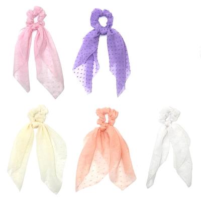 China Environmentally Friendly Lovely Butterfly South Korean Hair Scrunchies Elastic Transparent Style Hair Rope for sale