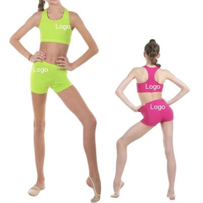 China Different Shape Kids High Quality Active Wear Girls Breathable Customized Breathable High Stretch Yoga Set for sale