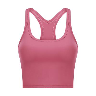 China Running Yoga VestSelf-Culture Autumn Winter Yoga Sports Fitness Breathable U-Back Neckline Beautiful Clothes Top For Women for sale