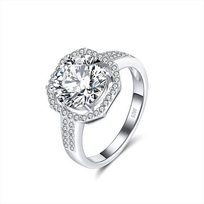 China RINNTIN SR180 FASHIONABLE Hot Selling Zircon Pave Silver Setting 925 Ring for sale