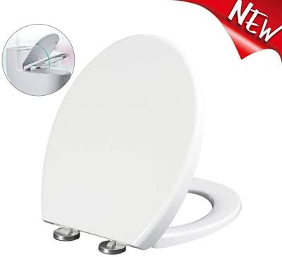 China Modern Soft Narrow Toilet Seat Easy Installation With Double Hinges Quick Release Adjustable Repair Toilet Seat For Easy Cleaning, for sale