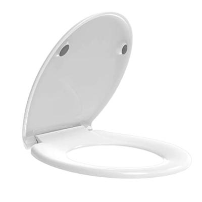 China Modern soft narrow toilet seat, quick release toilet seat for easy cleaning, easy installation with double adjustable fixing hinges, for sale