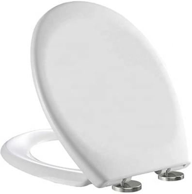 China Modern Oval Toilet Seat Soft Narrow White, Urea Formaldehyde Adjustable Up And Down With 360 Soft Close Quick Release Hinge for sale