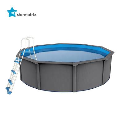 China Factory installation STARMATRIX easy UV resistant PVC coating steel wall above ground swimming pool water park piscina acima do solo for sale