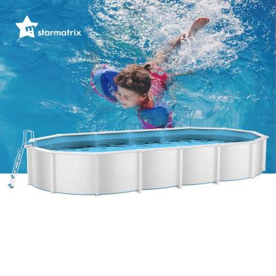 China STARMATRIX Factory Resin Top Seat and Vertical Support Kids Pool Steel Wall Above Ground Pools for Gardens PSP493612/PSP613612/PSP733612/PSP914612 for sale