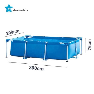 China Eco-Friendly Outdoor Rectangular Antirust Deep Frame Factory Premium PVC STARMATRIX Swimming Pool For Water Park for sale