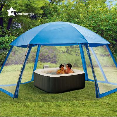 China STARMATRIX Factory PH02 Polyester Shell Silvering Roof Pool Tent Pool House with Fiberglass Poles Roof Beams 500x430x250 for sale