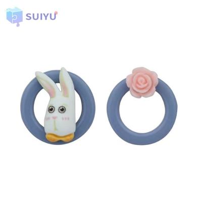 China Candy Cute Cute Ring Cartoon Bunny Cheap Earrings Japanese Style Geometric Rose Resin Craft Unbalance Easter Design Rabbit Earrings for sale