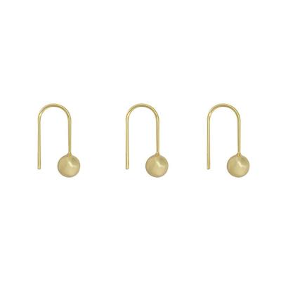 China Simple Metal Brass Wire Hooks Earring Findings Jewelry Accessories Components for sale