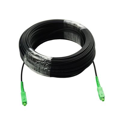 China LSZH Manufacture Fiber Optic Drop Cable Patch Cord 30M g 657 Fiber Optic Cable With SC APC Connector for sale