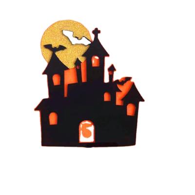 China Hand Make Halloween Decoration Haunted House Acrylic Cake Insert Card Halloween Party Wacky Dress Up Cake Topper Cake Decoration Halloween for sale