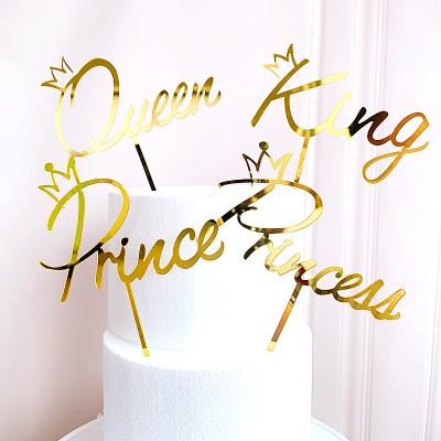 China New Design Popular Eco-friendly Disposable Name Or Letter Custom Gold Personalize Graduation Cake Toppers Acrylic for sale