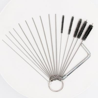 China 304 Stainless+Nylon 16 Pieces Sets of Carburetor Cleaning Brush Cleaning Needle Hexagon Wrench Carburetor Adjustment Tool Sets for sale