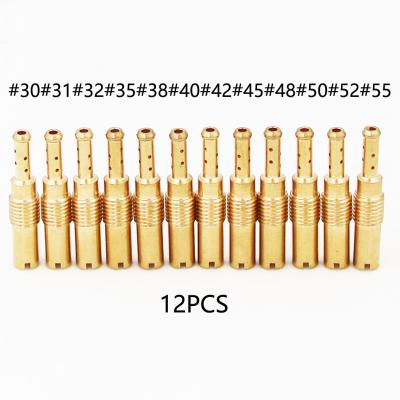 China Chinese Manufacturer Brass Supply 12PCS Set Slow / Pilot Jet For PWK PE Keihin OKO CVK for sale