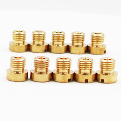 China Brass Thread 6mm Rational Build M6 Motorcycle Jet Kit Carburetor 30-200 Size Main Injector Nozzle for sale