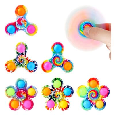 China Festival Decoration Pick Noise Stir SpinnerToys, Tie-Dye Popper Pop Bubble Spinner Set, Gift Sensory Shaker Bulk Pack Toys Popoit for sale