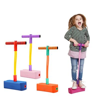 China Over 3 Years Old Kids Foam Pogo Jumper Doll Balance Training Jumping Toys Squeaky Sounds Bounce Ball for sale