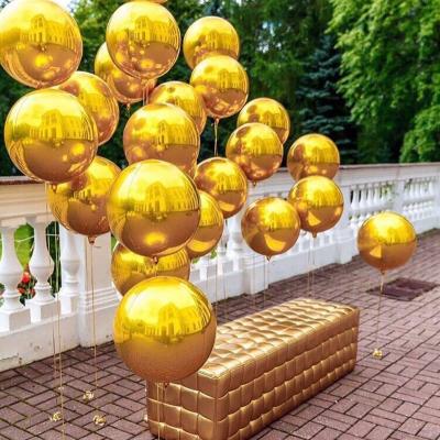 China Festival Decoration Selection Round Foil Balloons OEM 10inch Happy Birthday Round Shaped Foil Balloon 4d Balloons for sale