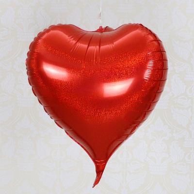 China Hottest Festival Decoration 3D Laser Foil Balloon Heart Shaped Foil Balloon Birthday Party Decoration 2020 Three Side Wedding Layout for sale