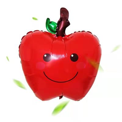 China Festival Decoration Package Red Eve Baby Shower Fruit Party Supplies Merry Christmas Balloons 18 Inch Apple Helium Foil Balloon Christmas Decoration for sale