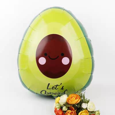 China Mexican Festival Decoration Bundle 24Inch Avocado Foil Balloons For Mexican Food Festival Party Baby Shower Birthday Party Wedding Decorations for sale